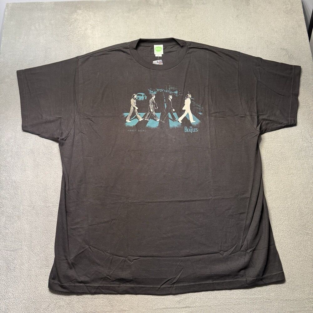 The Beatles Mens T Shirt 3XL Black Abbey Road Graphic Band Tee Cotton NWT